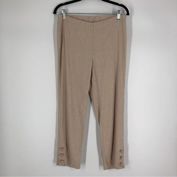 J. Jill Linen Stretch Ankle Pants Beige Cream Size Small - Picture 1 of 9